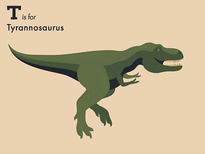T is for Tyrannosaurus adobe alphabet animal dinosaur extinct illustration illustrator letter vector