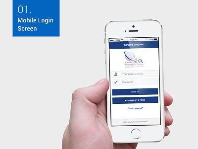 Sarcoma Foundation App Design app design healthcare white label