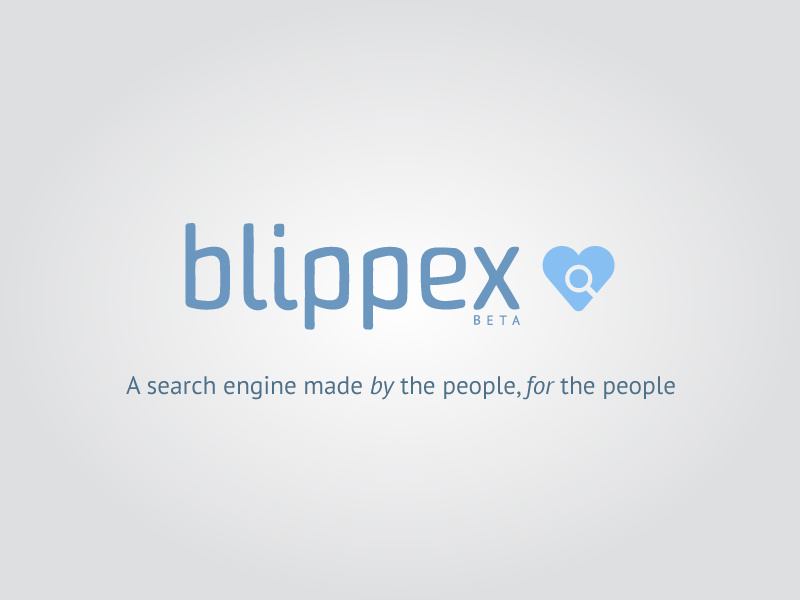 Blippex blippex search engine people peer find look heart