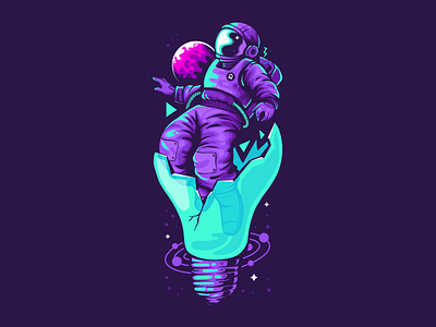 Criatividade | Designauta astronaut galaxy illustration space vector