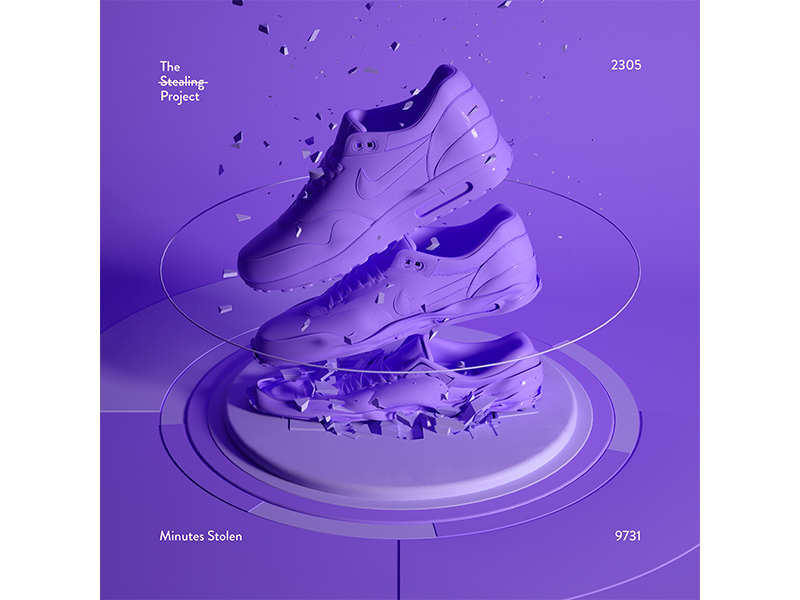 2305 nike airmax print cinema4d illustration the stealing project graphic design experimental houdini design everyday poster