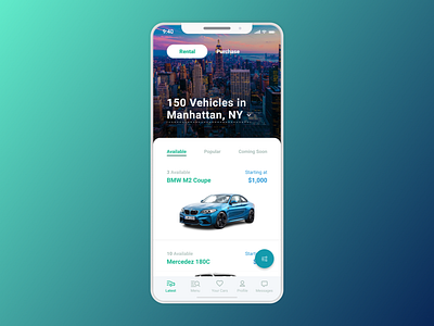 Car Rental App app dailyui productdesign ui ux uxdesign uxui