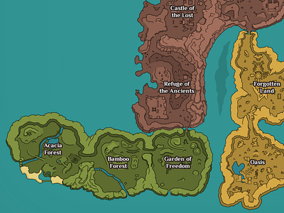 [Game] World Map for Priston Tale gamedesign games productdesign ui ux uxdesign uxui