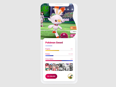 Pokemon Sword App for #DailyUI 004 app dailyui learning pokemon ux uxdesign uxui