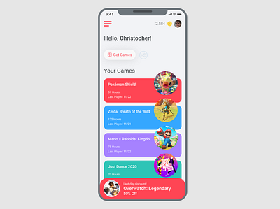 Nintendo Switch App for the #DailyUI Challenge app dailyui learning ui ux uxdesign