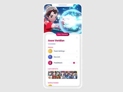 Pokémon Trainer App for the #DailyUI Challenge app dailyui learning pokemon ui ux uxdesign