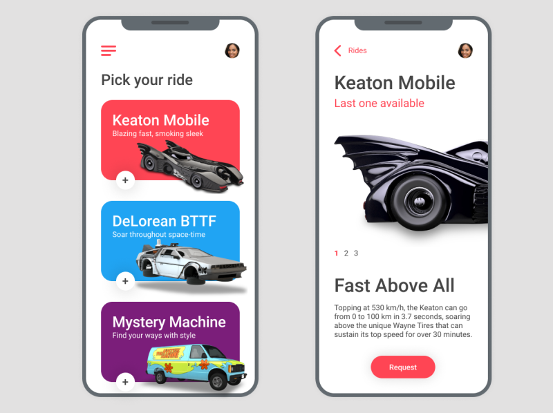 Hero Ride App for #DailyUI Challenge [15] by Romario Verbran on Dribbble