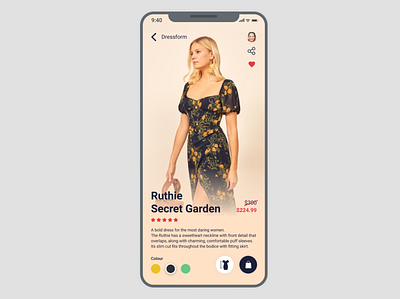 Fashion App for #DailyUI Challenge [16] app dailyui productdesign ui userexperience ux uxdesign