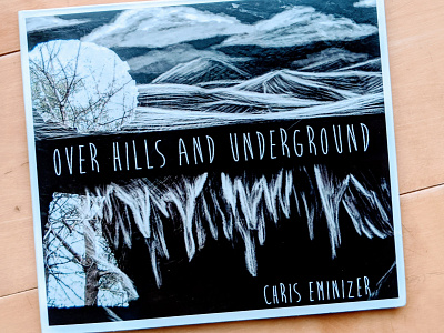 Over Hills and Underground 2d album album art album artwork album cover album cover design angel angels angels wings apple cave cavern chalk eyes ghostly hills illustration photoshop snow white well