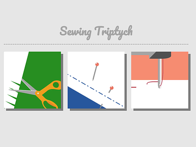 Sewing Triptych 2d 2d animation 2d art animation codepen css glitch javascript spritesheet svg animation triptych