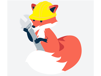 Construction Fox (maintenance page illustration) fox patreon