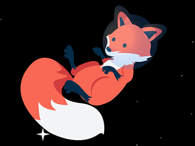 Space Fox (error page illustration) 404 500 error foxy patreon