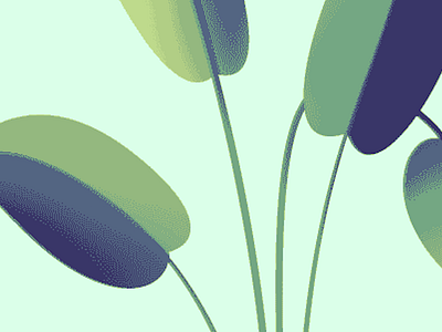 🌿 gradient green illustration living room plant play texture
