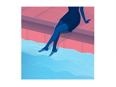 💦🏻👛🐟 girl illustration legs shading sun water waterside waves