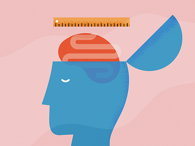 🗣📔📏 brain head illustration measure pink texture users