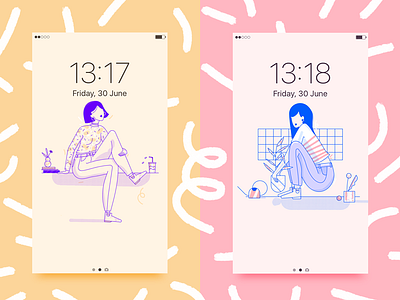 Sassy ladies wallpapers by Frederique Matti on Dribbble
