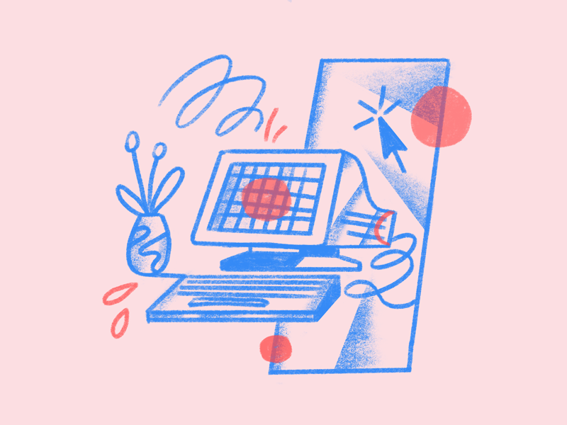 Simpler scene sceneastropad illustrator vector character illustration female texture brush ipadpro procreate astropad