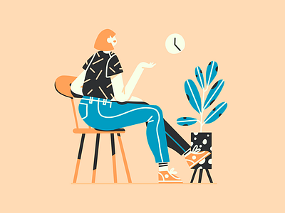 💁🏻 astropad brush character female illustration illustrator scene texture vector