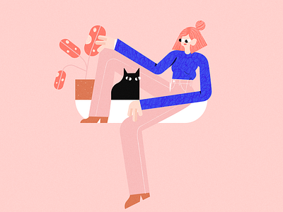 cat by Frederique Matti on Dribbble