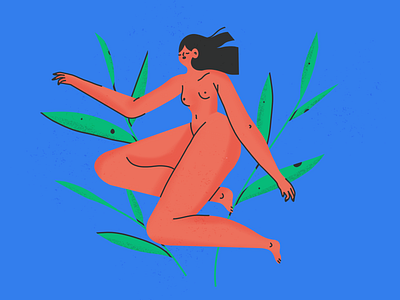 float brush character female girl illustration illustrator ipadpro procreate texture textures vector