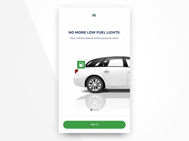 Auto Fuel Delivery App android app auto car fuel ios mobile onboarding swipe ui ux