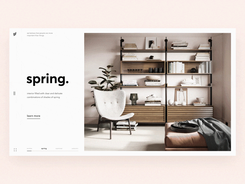Interior Design Agency after effects animation animation design figma furniture interior minimal scandinavian style typography ui