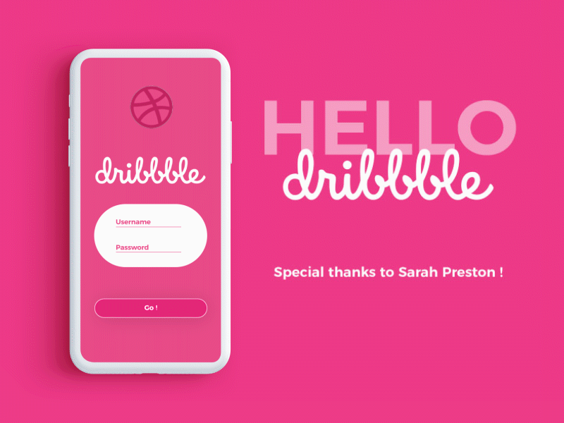 Hello Dribbble ! app design dribbble form hello invite iphone login ui ux x