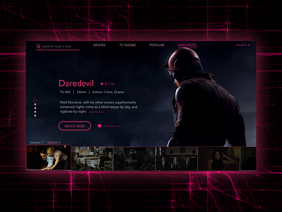 D - Daredevil chellenge design inspiration lading new web design