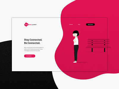 Hi Dribbblers business design first shot illustration landing page layout shape telecom ui ux web design website