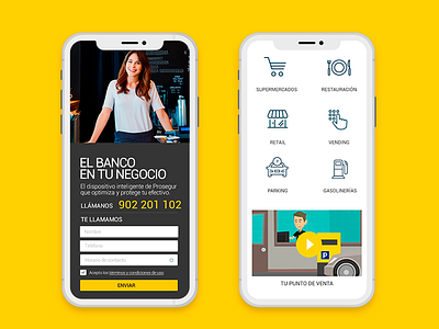 Prosegur / El Banco en tu Negocio app design icon ui usability ux web