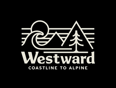 Westward Provisions Co. apparel badge branding camp illustration lettering outdoor retro typography vintage