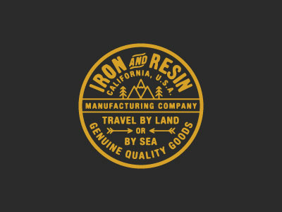 Iron And Resin - Del Norte Hat Patch apparel badge branding california camp graphic illustration lockup patches typography