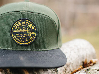 Del Norte Hat for Iron and Resin apparel badge branding california camp hat lettering outdoor patches typography