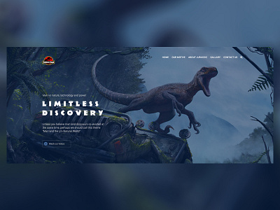 Daily UI #003 ( Header Exploration for Jurassic Park)