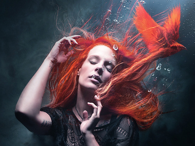 Rolling in the deep art design digital fantasy orange photomanipulation rise up