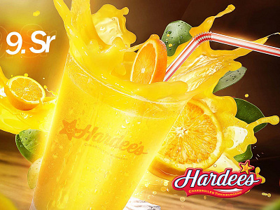 Deliciously Fresh advertising advertising flyer hardees imanipulate orange photoshop poster squeeze