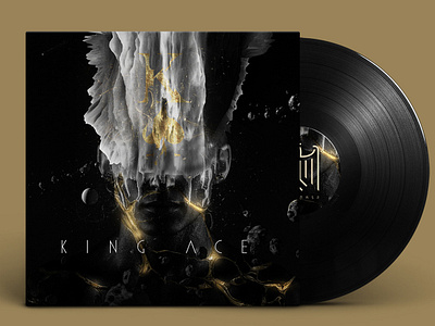 K I N G A C E album cover art black design digital fantasy gold grace graphic imanipulate king music photomanipulation photoshop poster rise spirit visual
