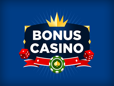 Bonus Casino Logo branding casino chips crown dices identity logo mark poker sign