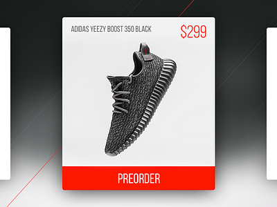 001 - YEEZY BOOST 350 card product red sneaker ui yeezy