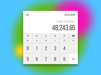 015 - Panoramic Calculator algebra calculator formulas material math numbers tool widget