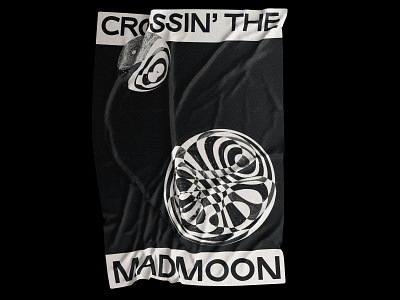 CROSSIN' THE MADMOON | Poster brutalism brutalist design graphic design illustration poster poster design print design typographic poster typography