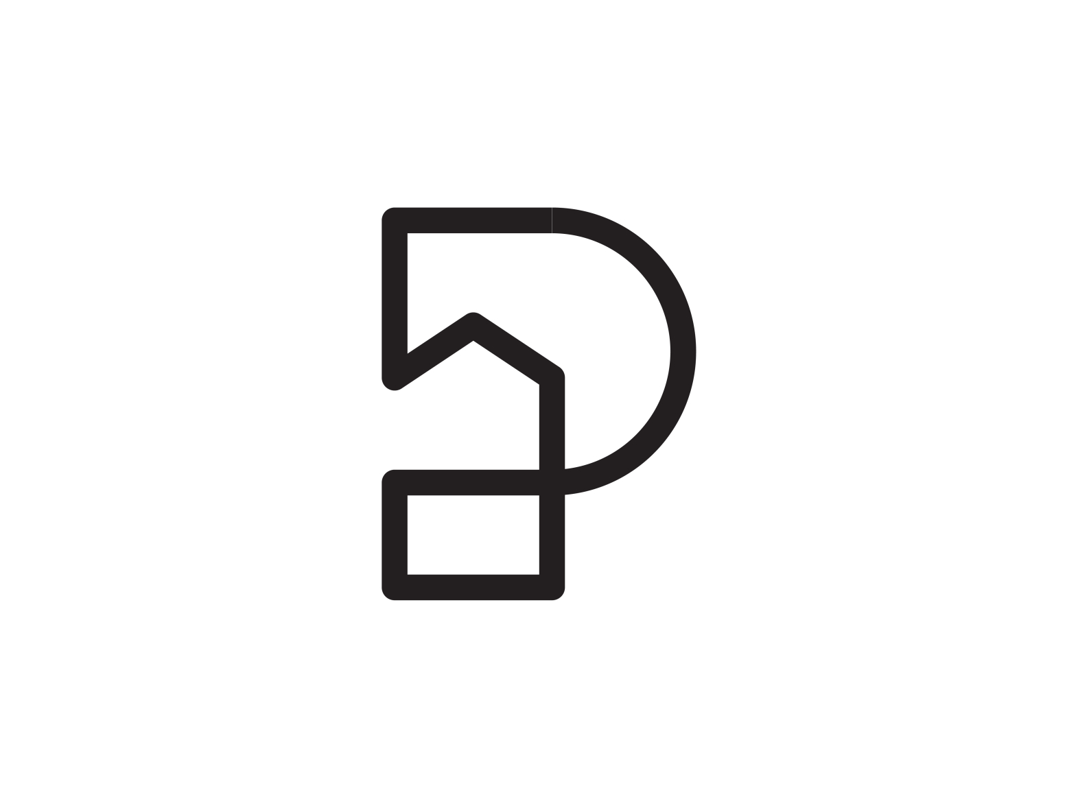 P + House by logojoss on Dribbble