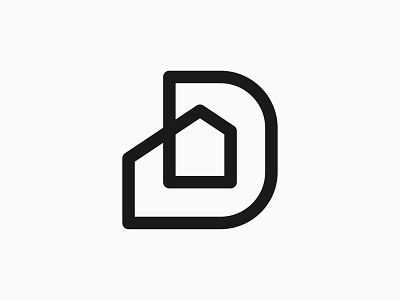 D + House brand branding d logo d mark design house logo icon identity illustration lettermark logo logodesigns logoforsale minimalist logo monoline logo real estate logo simple logo vector