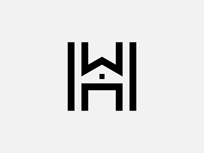 WH + House brand identity illustration logo logodesign minimalist real estate real estate logo symbol