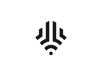 Wifi + City Building brand building city creative logo identity illustration logo logodesign monogram wifi