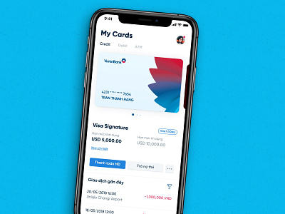 Another design for Vietinbank iPay App app banking fintech ios ipay ui ux vietinbank