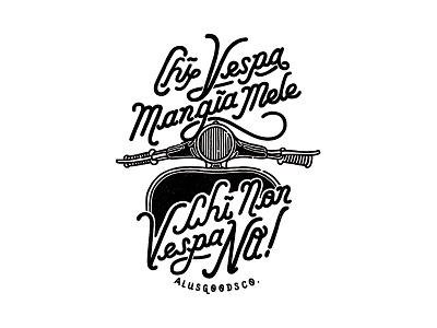 Vespa apparel art artwork betrayerfamily bw clothing illustration lettering typography vespa