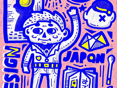 Boy art boy child doodle drawing fashion illustration japan painting pink sketch