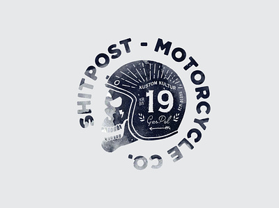 Shitpost artwork custom bike design film graphicdesign illustration motorcycle motorcycle club movies skull skull art symbol