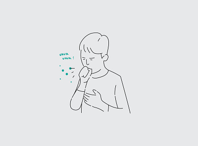 Cough artwork covid19 design graphicdesign illustration minimalist vector